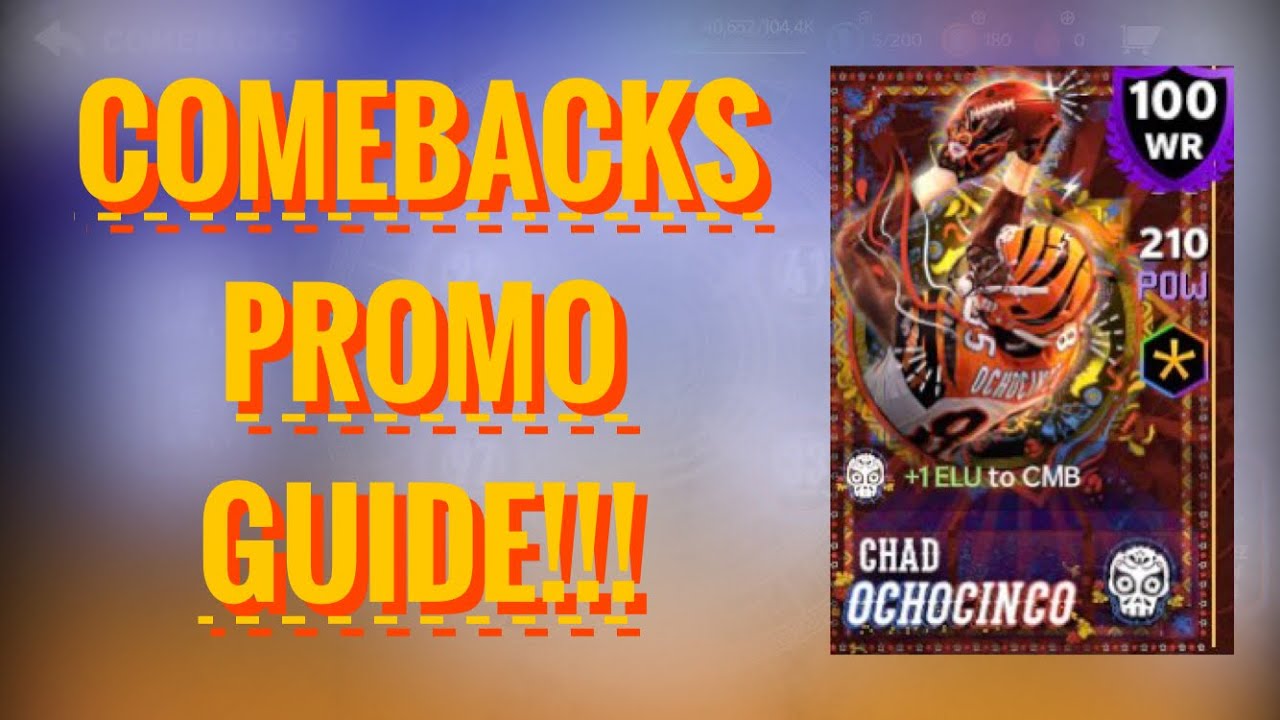 COMPLETE COMEBACKS PROMO GUIDE FOR MADDEN MOBILE 21! EVERY ASPECT EXPLAINED! CHASE 100 OVERALLS!