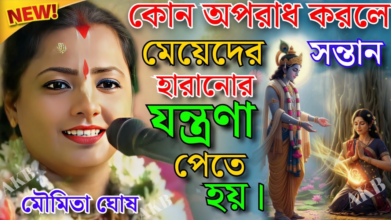 কোন অপরাধ করলে মেয়েদের সন্তান হারানোর যন্ত্রণা পেতে হয়। মৌমিতা ঘোষ কীর্তন। Moumita Ghosh Kirtan.