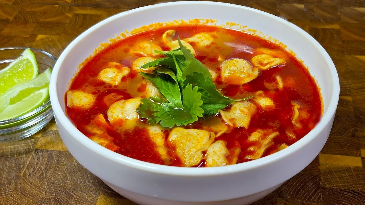 Похмельные Том Ям пельмени! Острый суп для бодрого утра! Вкусно, дешево, просто!  Спаситель утра!