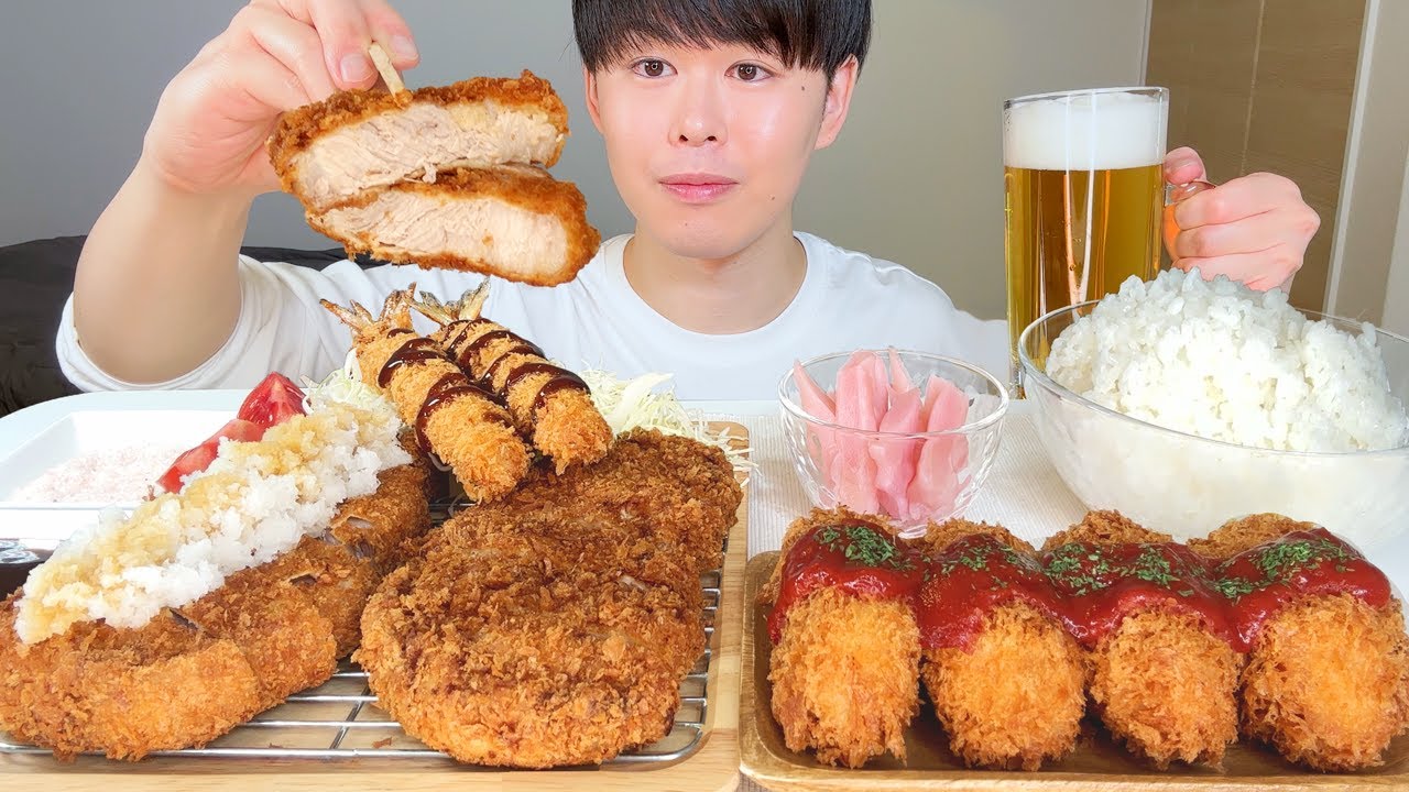 ASMR 揚げ物盛り合わせ Various Fried Foods EATING SOUNDS | 咀嚼音 | MUKBANG | 먹방