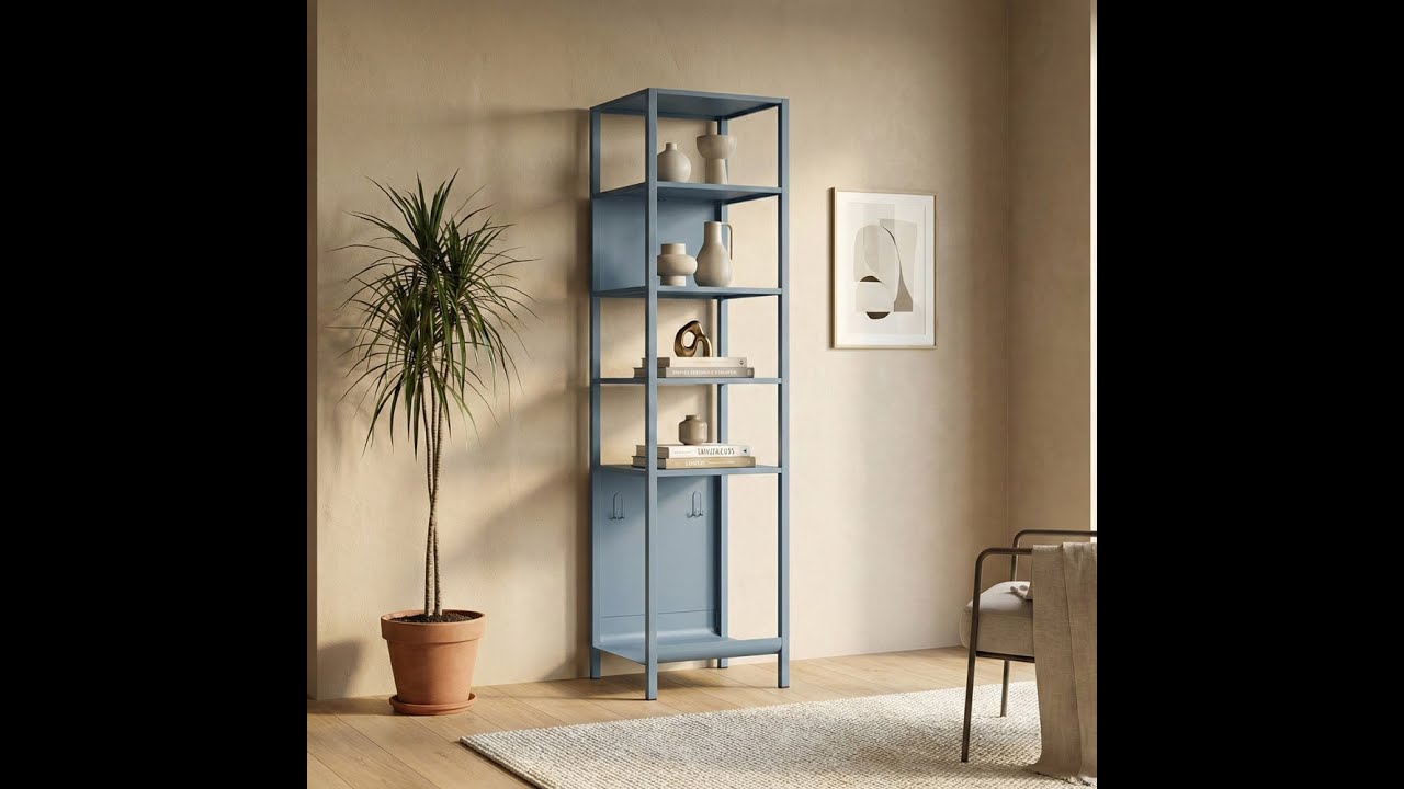Colonna bagno in metallo 35x35x150cm - Ceruleo