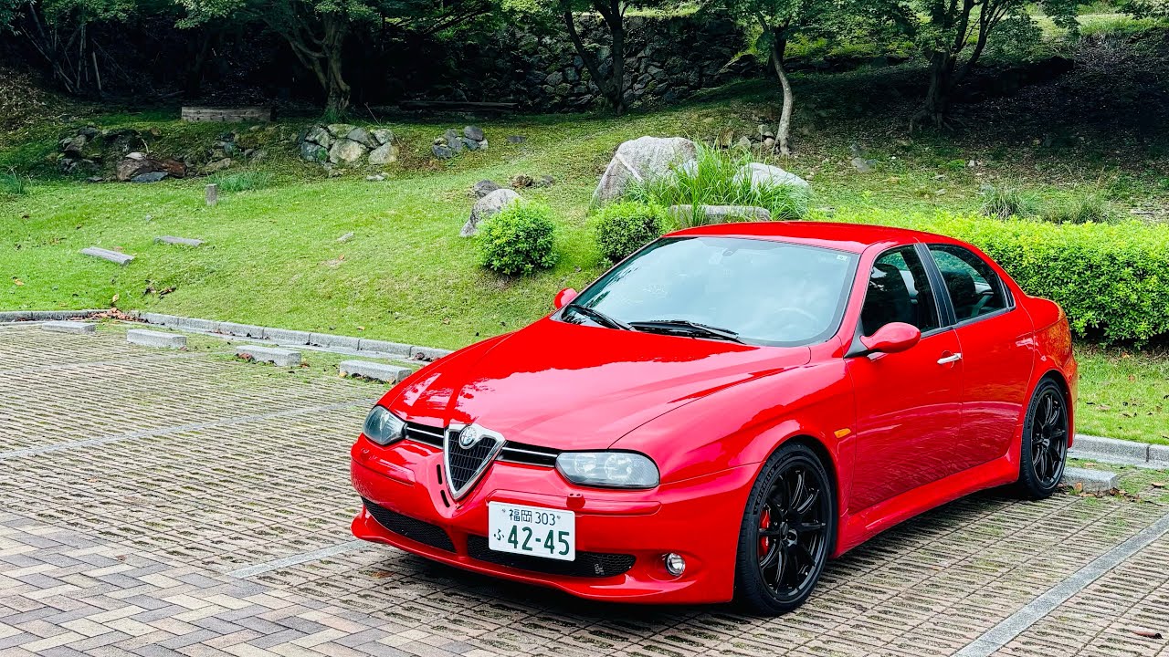 【alfaromeo 156 gta】アルファロメオ山道を走る。