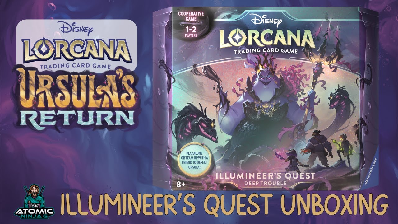 Распаковка Deep Trouble Illumineer's Quest - Возвращение Урсулы - Disney Lorcana