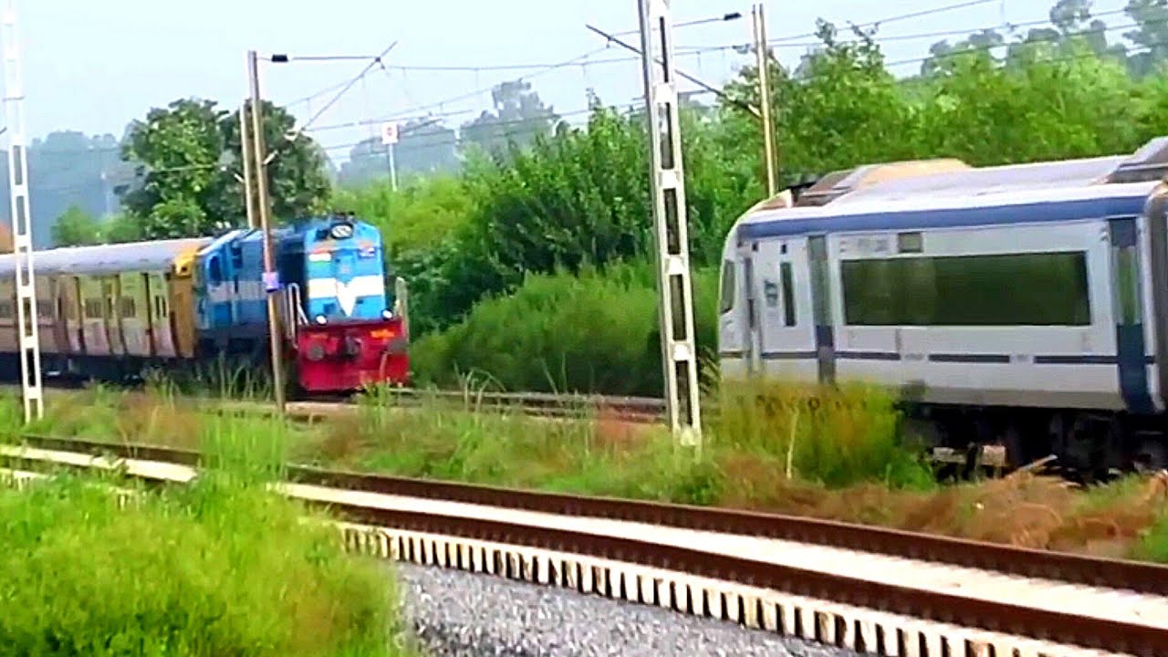 Perfect Crossing Trains Meet at Top Speed 🔥 | Indian Railway Train Videos