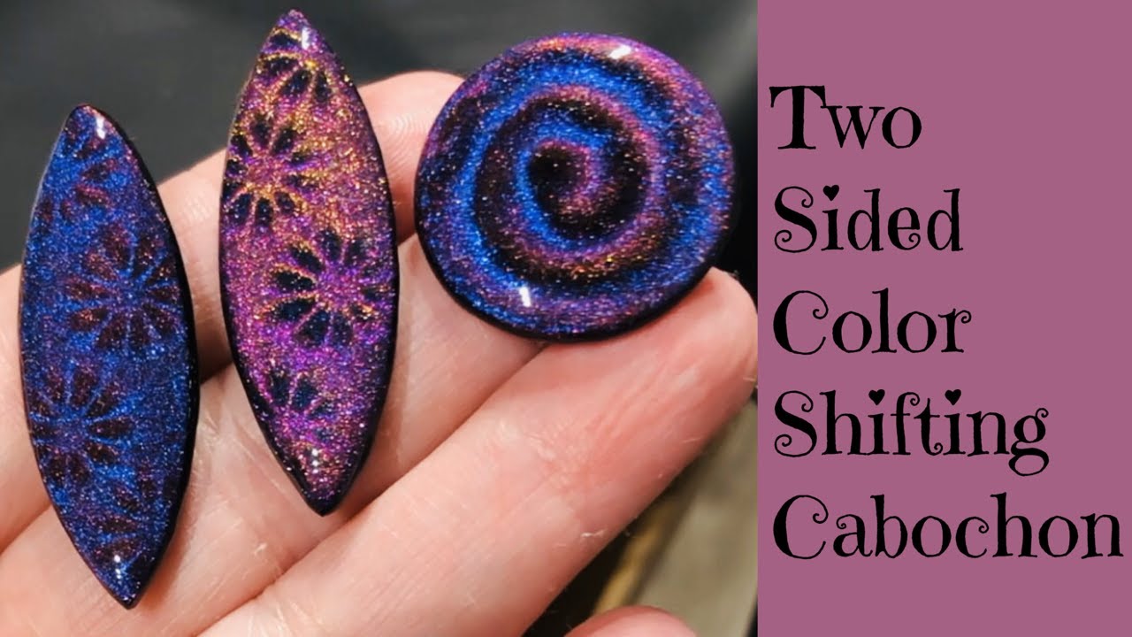 Creating Color Shifting Reversible Pendants and Earrings Flower Galaxy Swirl Polymer Clay Tutorial