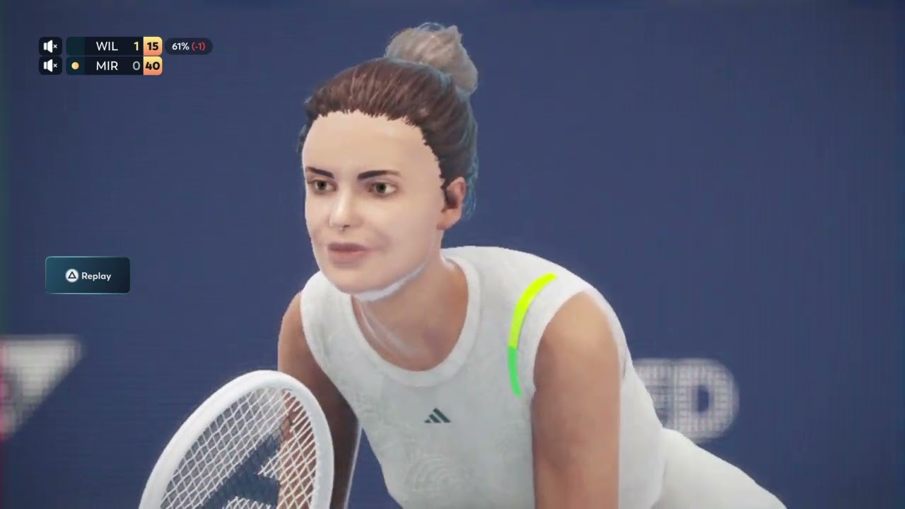 Elina Svitolina Monfils (custom) vs. level 30 in WORLD TOUR TopSpin 2k25