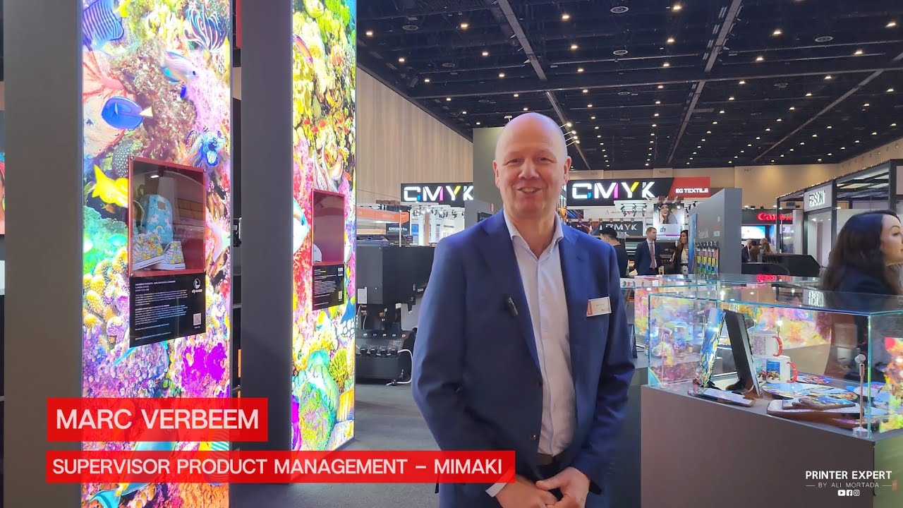 Mimaki at Fespa Middle East 2024 with Marc Verbeen