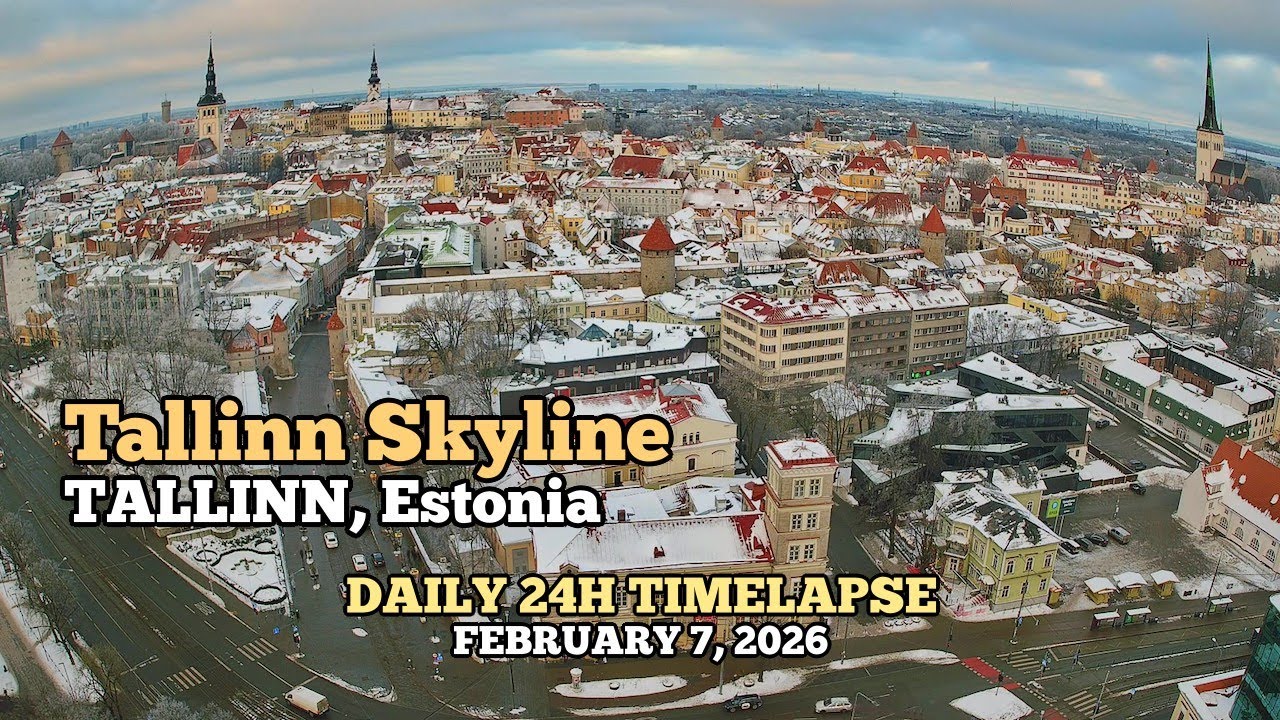 Tallinn Skyline - Daily Timelapse: February 7, 2026 [Tallinn, Estonia]