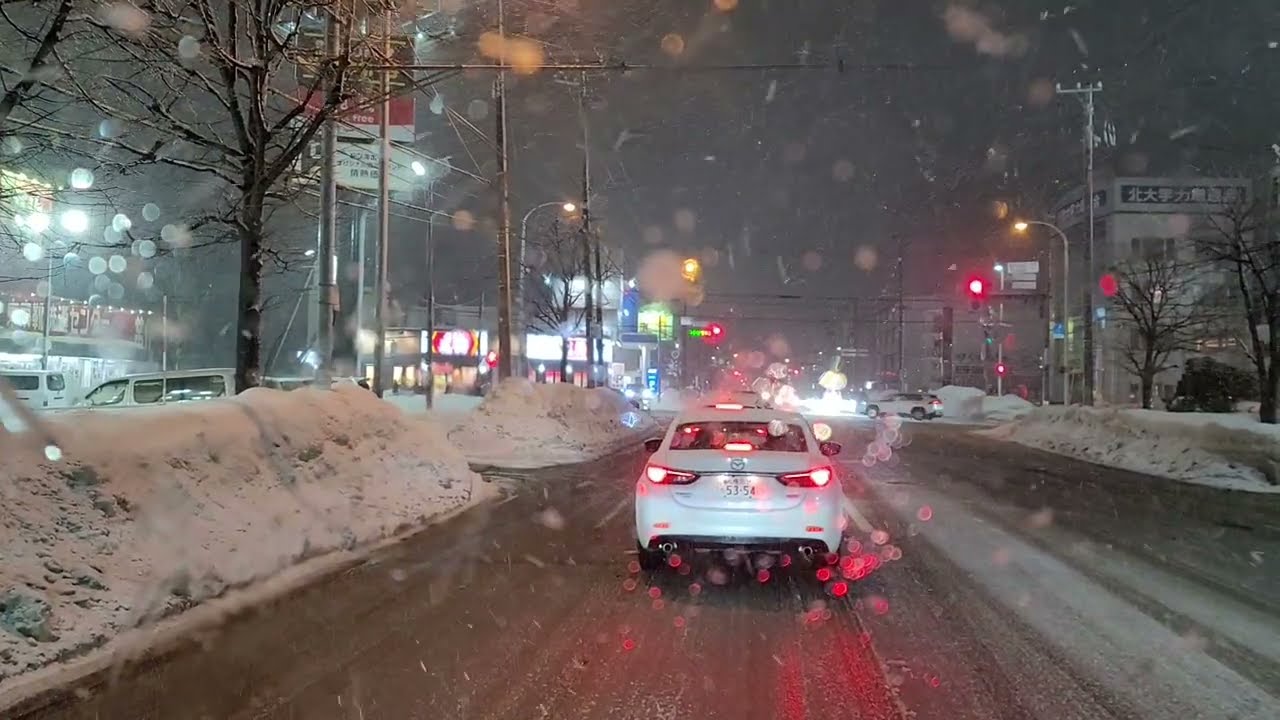 札幌市手稲区前田2条10丁目～石狩手稲通～稲山通～大学西通～新川南通～前田北小学校　ドライブ　2026年2月