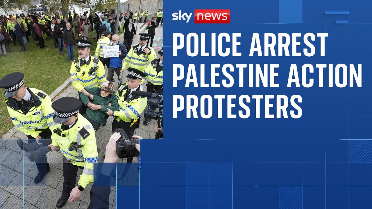 Palestine Action protesters arrested outside Labour Party conference