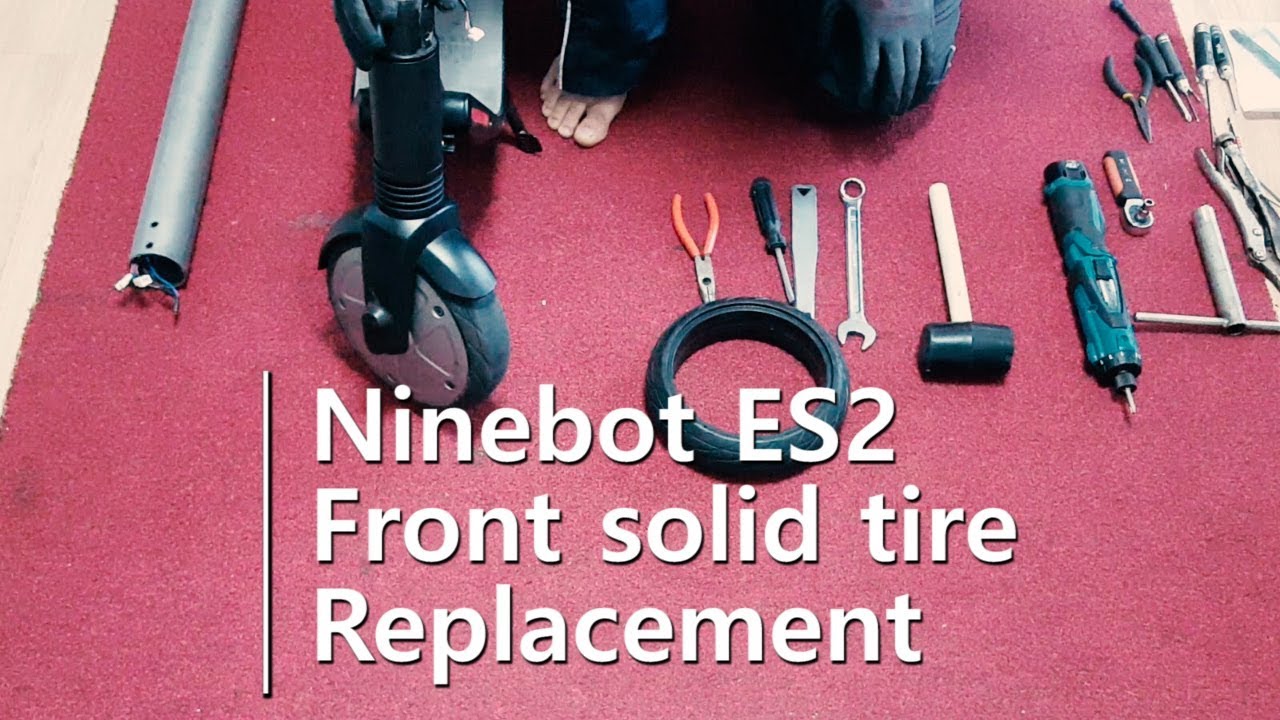 나인봇 ES2 앞타이어 교체 수리 동영상 / Ninebot ES2 solid tire replacement