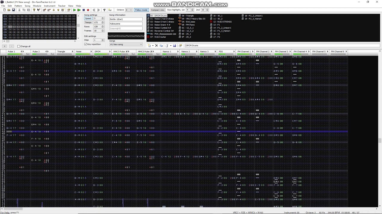 【2A03+VRC7+FDS+MMC5+N163】 Battle 1【Dn-FamiTracker Original Song】