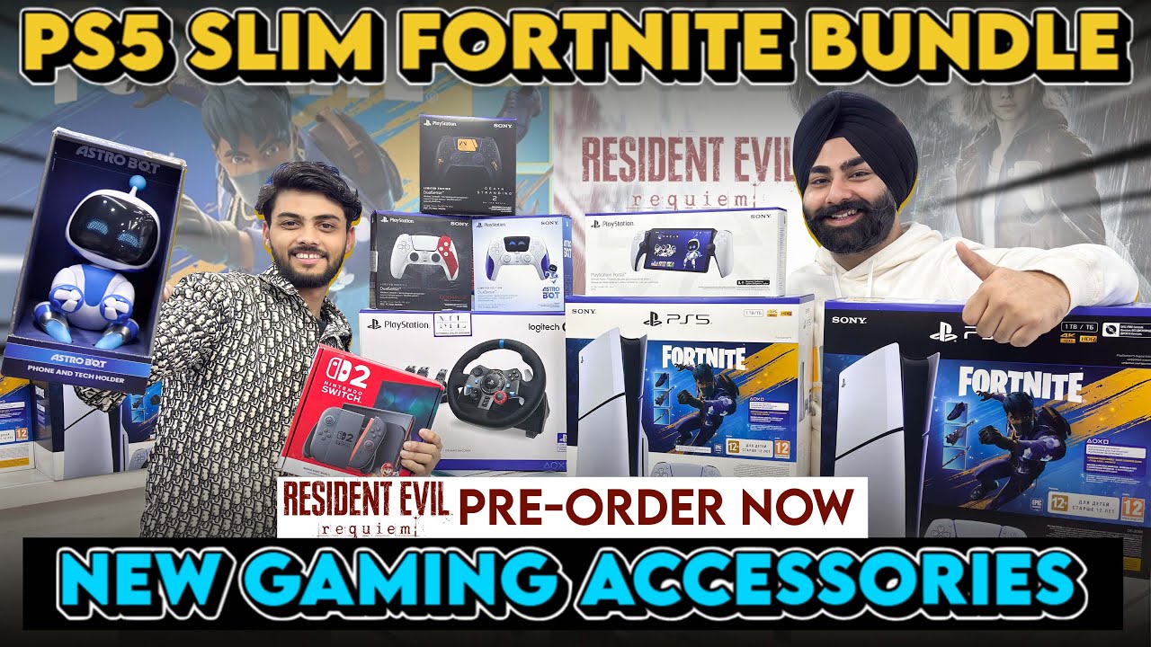 PS5 Slim New Fortnite Bundle 47k| Steering Wheel & Nintendo Switch 2 Gaming Accessories|Vlog222