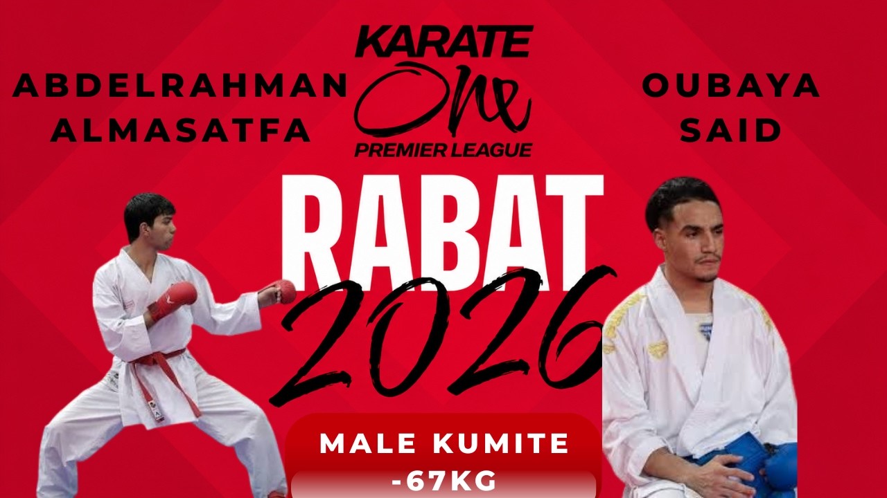 ALMASATFA (JOR) vs OUBAYA (MAR) | Male kumite -67kg | Karate1 Premier League Rabat 2026