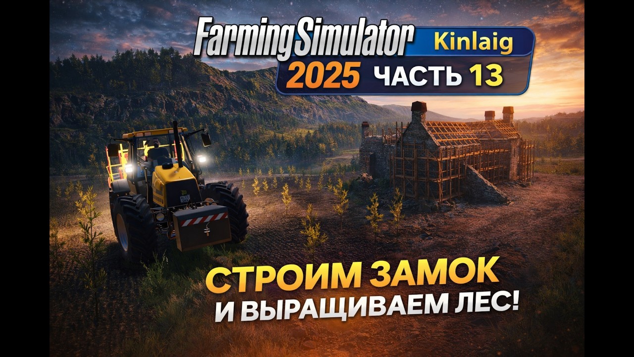 СТРОИМ ЗАМОК И ВЫРАЩИВАЕМ ПЕРВЫЙ ЛЕС Farming Simulator 2025 Kinlaig Часть 13