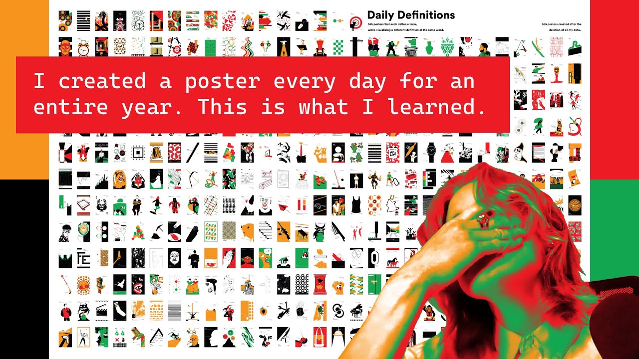 I created a poster every day for an entire year. | RETROSPECTIVE VIDEO ESSAY