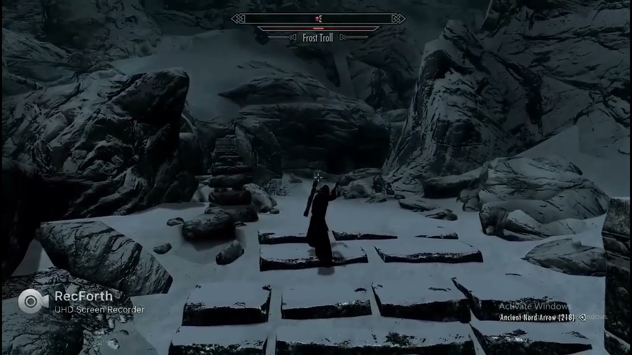 skyrim... that annoying Frost troll at high hrothgar