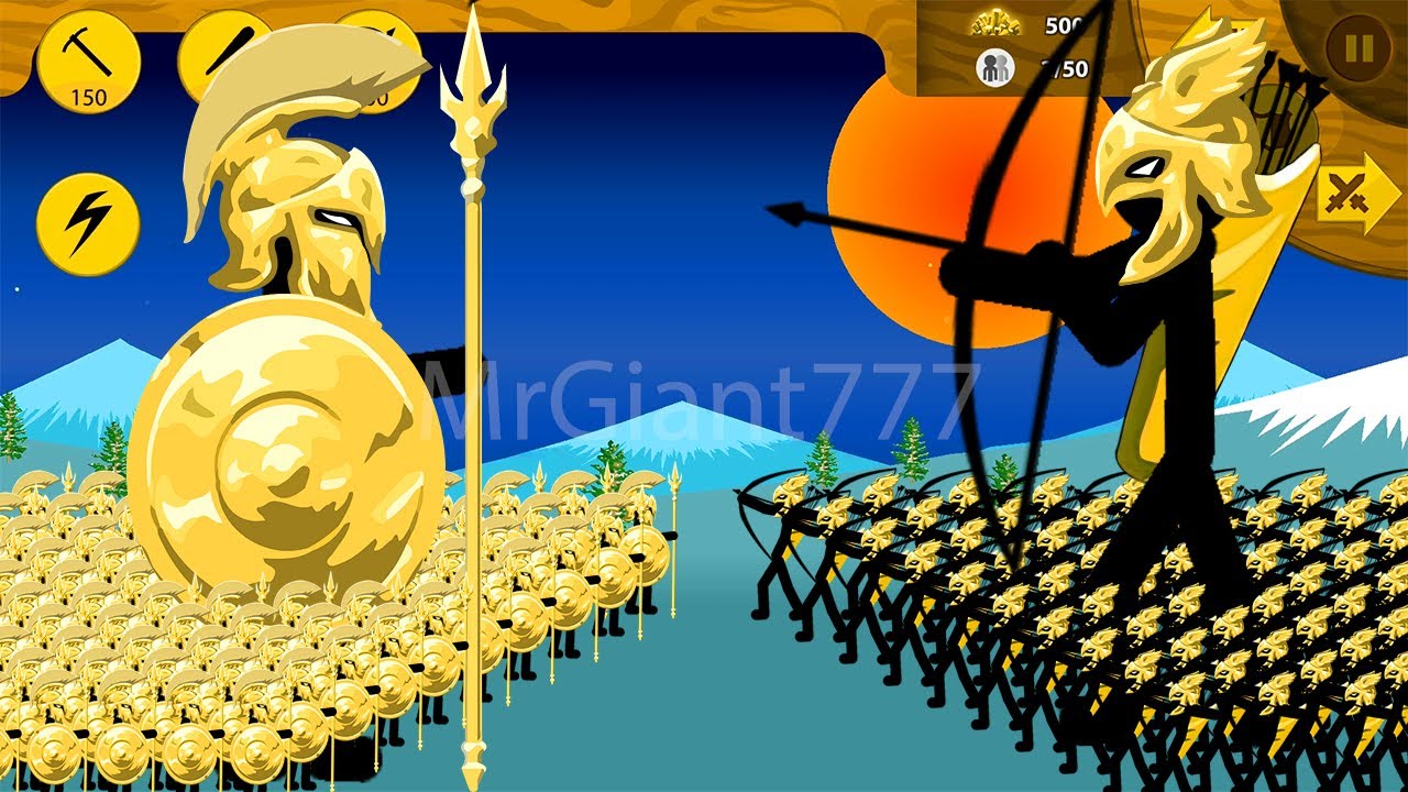 GOLDEN SPEARTON VS GOLDEN ARCHER KYTCHU ARMY EPIC WAR | Stick War Legacy Mod | MrGiant777