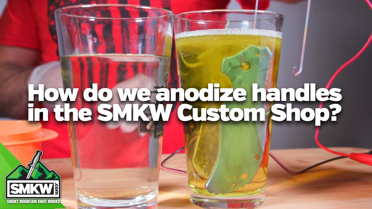 How do we anodize handles in our custom shop?