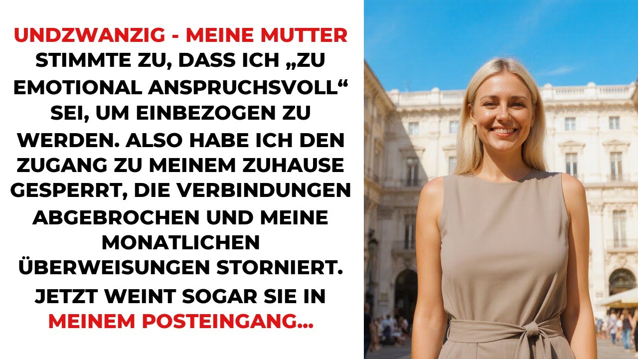 Meine Mutter stimmte zu, dass ich „zu emotional anspruchsvoll“ sei, um einbezogen zu werden. Also...