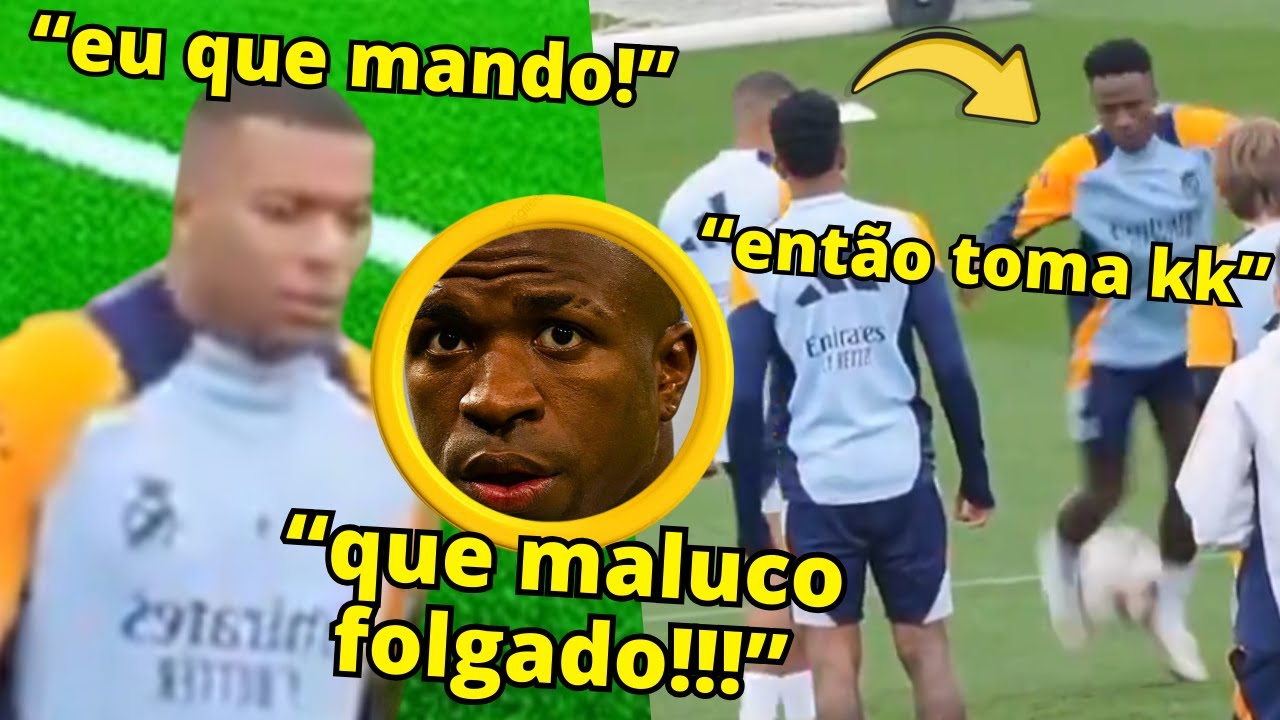 🚨MBAPPÉ LEVA CHAPÉU DE VINI NO TREINO E FICA COM CARA DE C*! REAL VAI CONSEGUIR CONTROLA-LO?