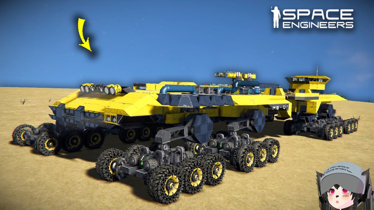 This Giant Mobile Land Carrier is not too Laggy, Space Engineers