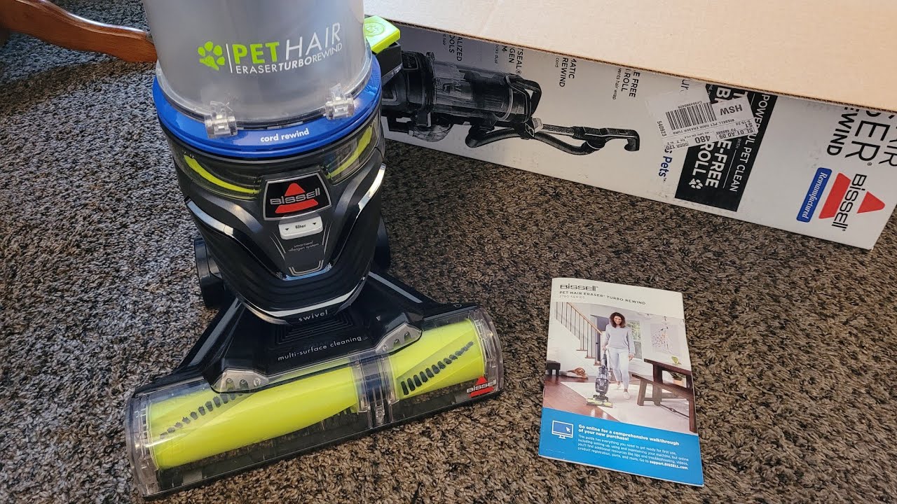 Bissell Pet Hair Eraser Turbo Rewind Vacuum Unboxing & Assembly Tutorial (2790)