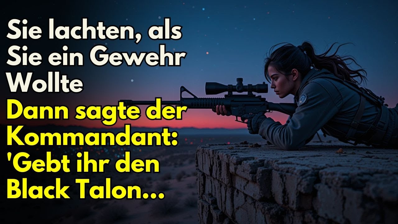 Sie lachten, als sie ein Gewehr wollte – dann sagte der Kommandant: 'Gebt ihr den Black Talon....