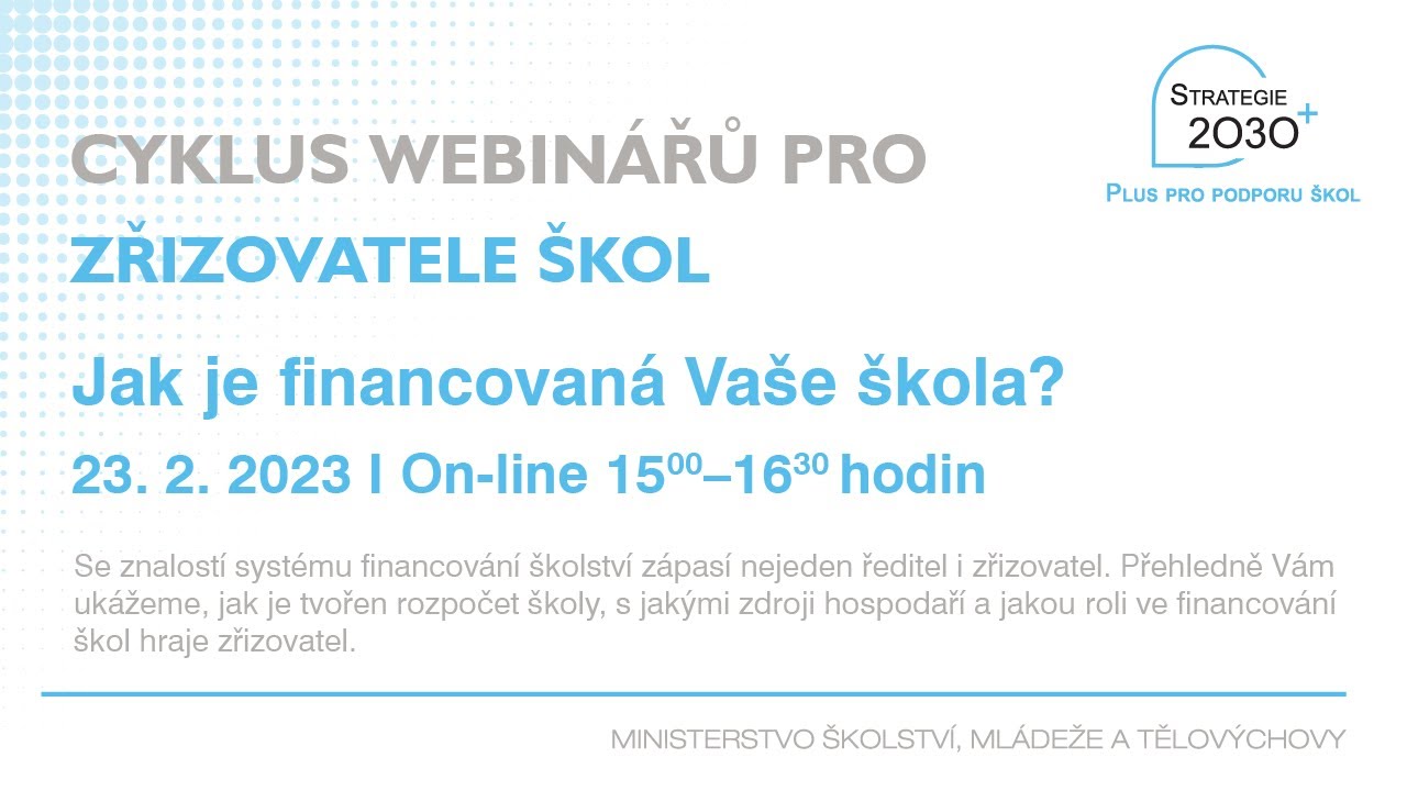 Jak je financována Vaše škola?