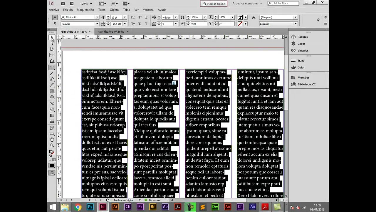 Indesign - Manejo de texto