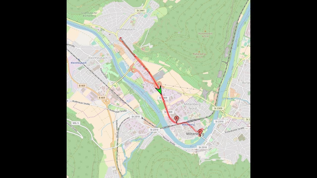 Autofahrt im Maintal/MIL: Miltenberg ---:--- Großheubach