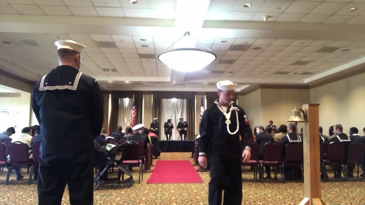 US Navy Sailor recites The Watch for a Chief retirement