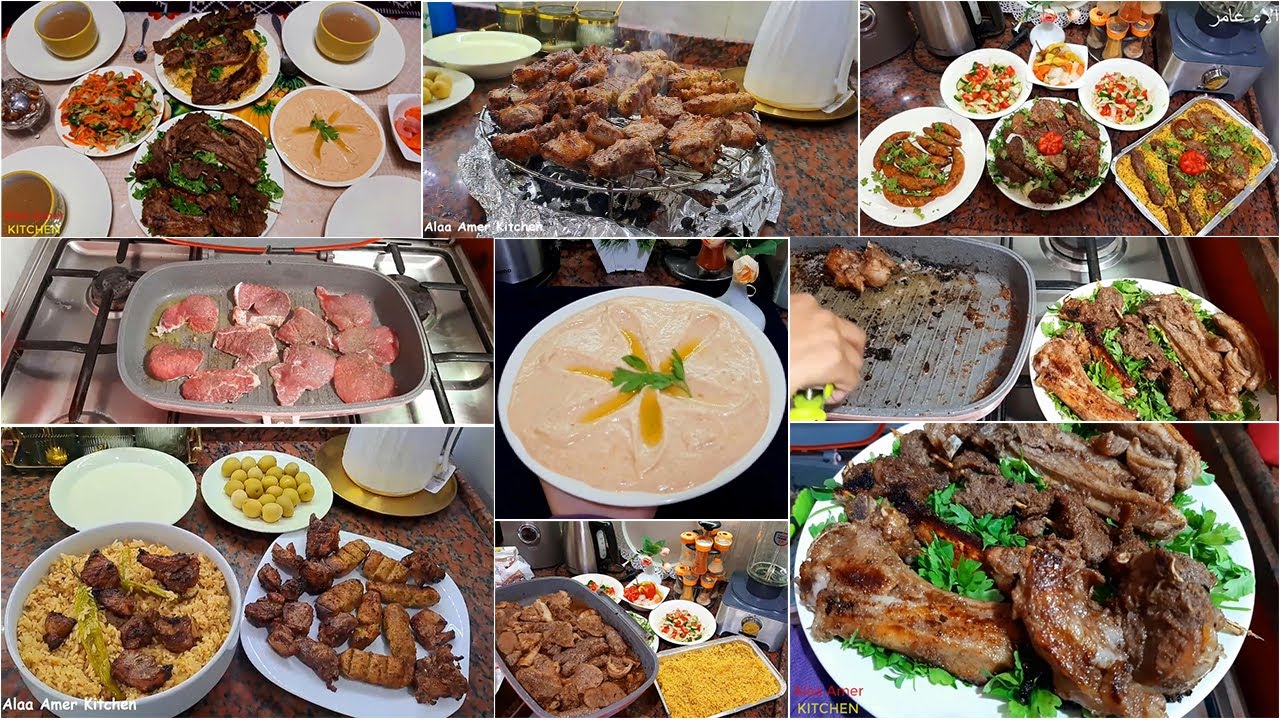 سفرة المشويات بطلة العزومات🍖🥩بكل اسرار الشيفات👨‍🍳👨‍🍳كباب كفتة ريش فلتو🥓