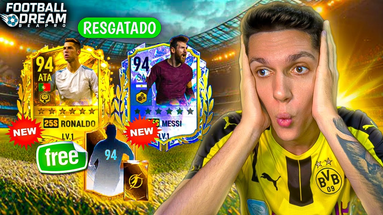 🔥PEGUEI O NOVO MESSI & CR7 BUGADO GRÁTIS E FÁCIL 😱🤩FOOTBALL DREAM BE A PRO