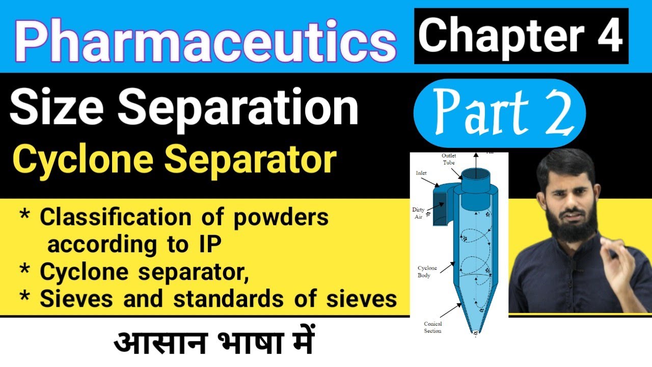 Size Separation || Cyclone Separator | Classification of powers | Sieves
