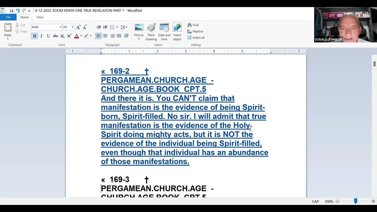 ONE TRUE REVELATION part one - Bro Don Johnson