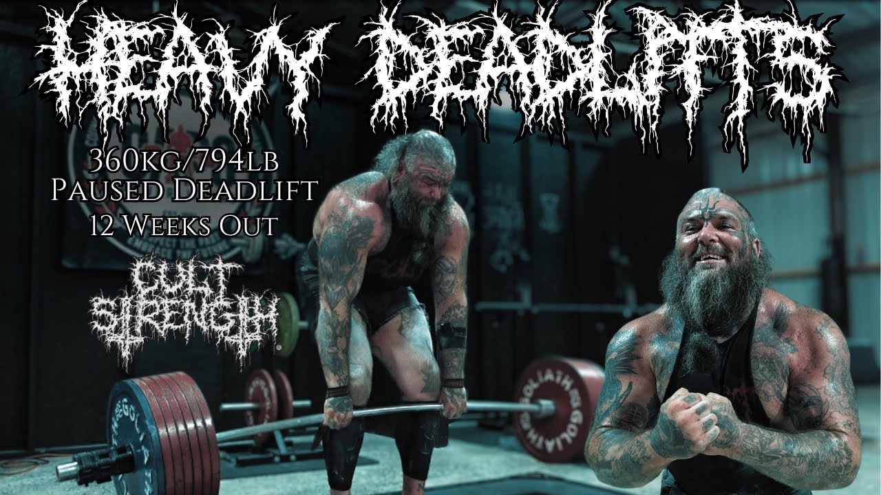 HEAVY DEADLIFTS - 12 WEEKS OUT (360kg/794lb Paused Deadlift)