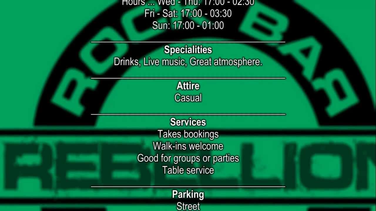 REBELLION BAR Manchester  -  PROMO AD 2014