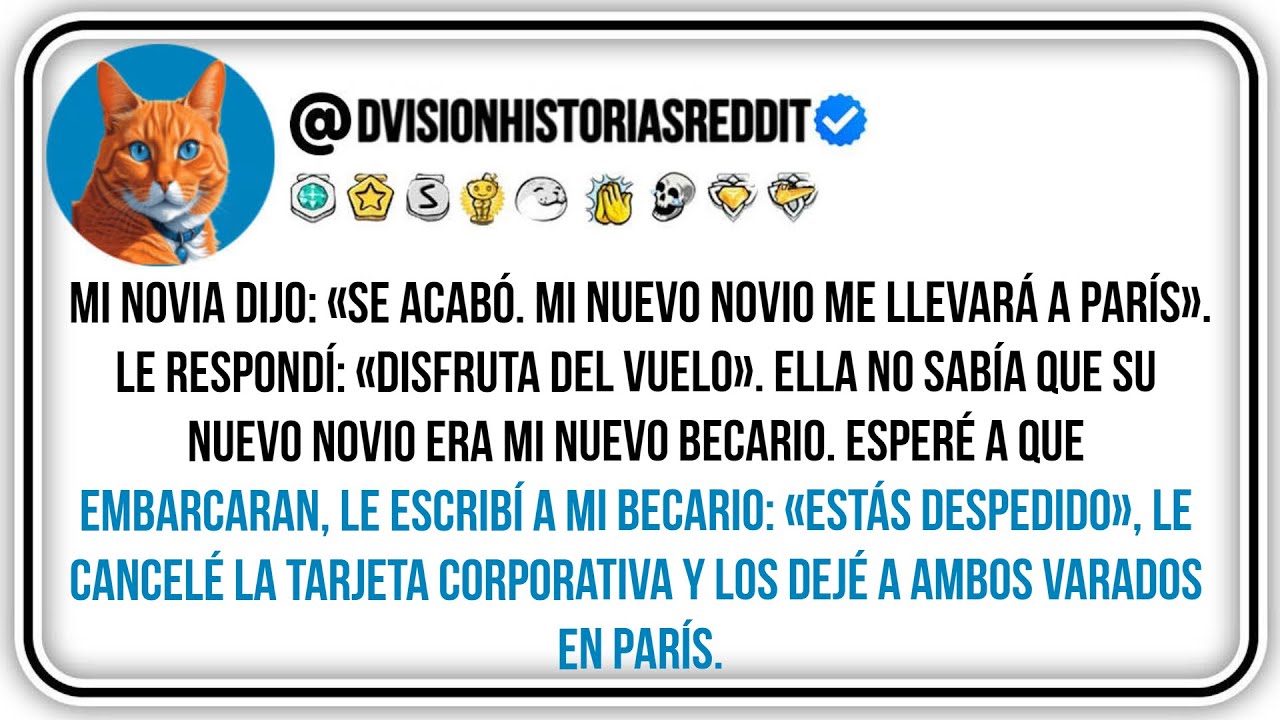 Mi Novia Dijo: «se Acabó. Mi Nuevo Novio Me Llevará A París». Le Respondí: «disfruta Del Vuelo...