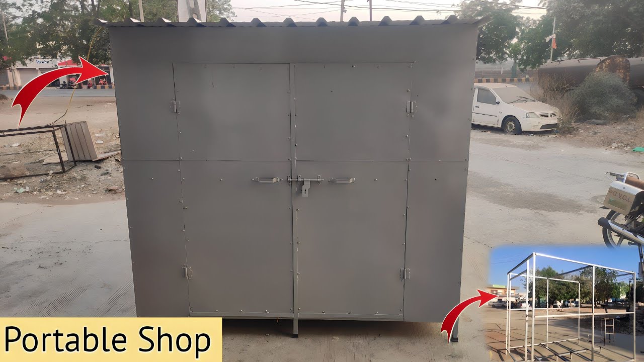 8'x8' PORTABLE SHOP making | how to make portable cabin | metal portable shop | fabrication work