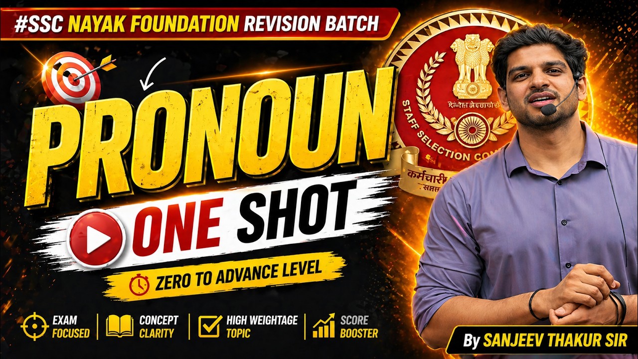 Pronoun One Shot Class | SSC English Grammar One Shot Revision | Sanjeev Thakur Sir