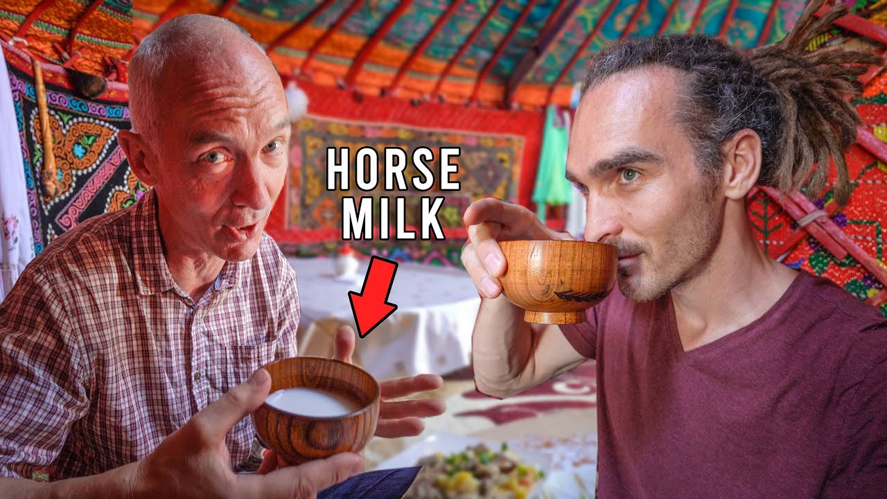 Drinking Fermented Horse Milk In Kazakhstan