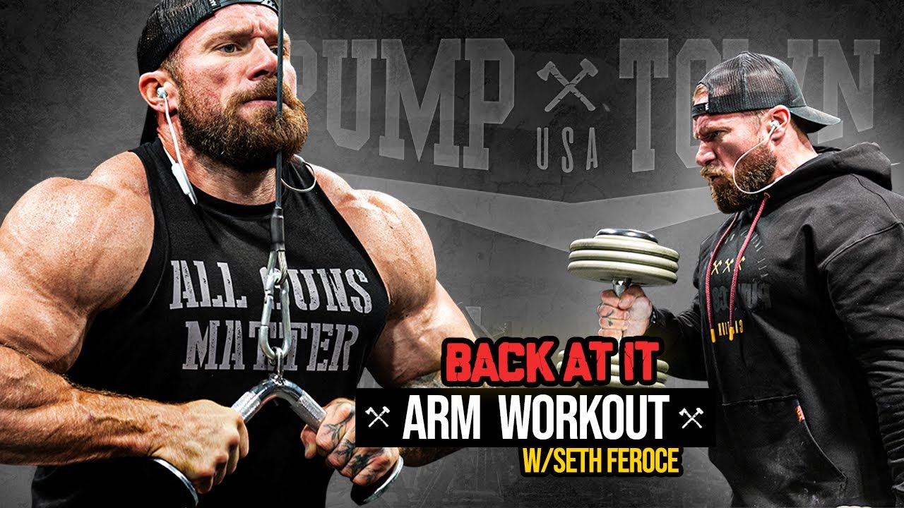 Bodybuilding Arm Workout - BACK AT IT!! | Seth Feroce