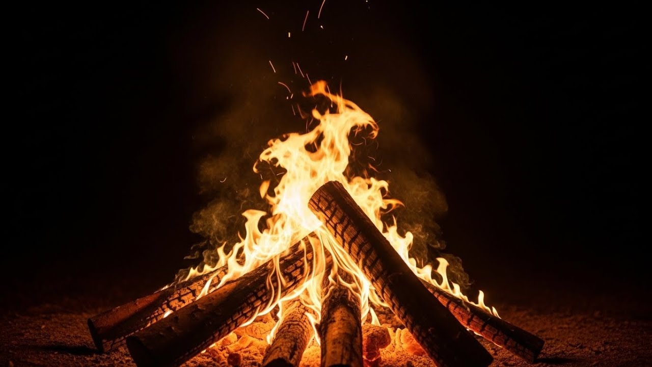 LIVE Campfire Meditation Sounds – Forest Crickets at Night