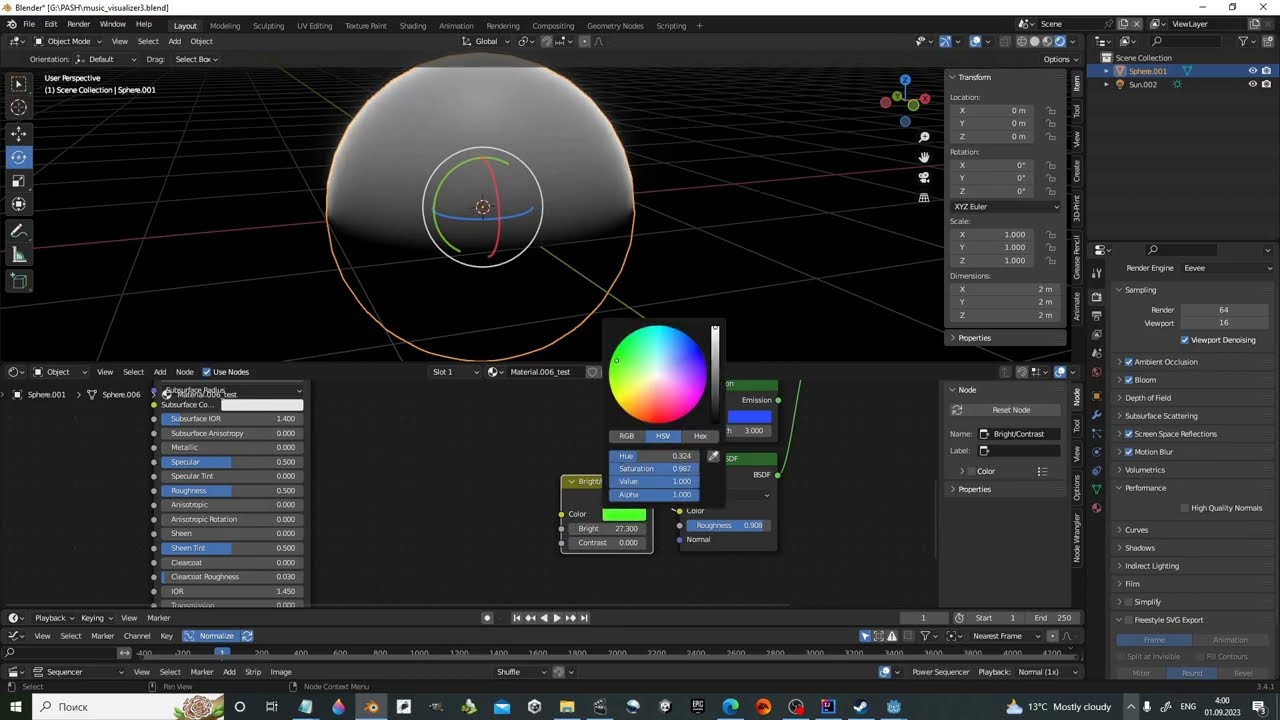 Blender 3d Fresnel Node - Glass, Hologram, Shiny surfaces