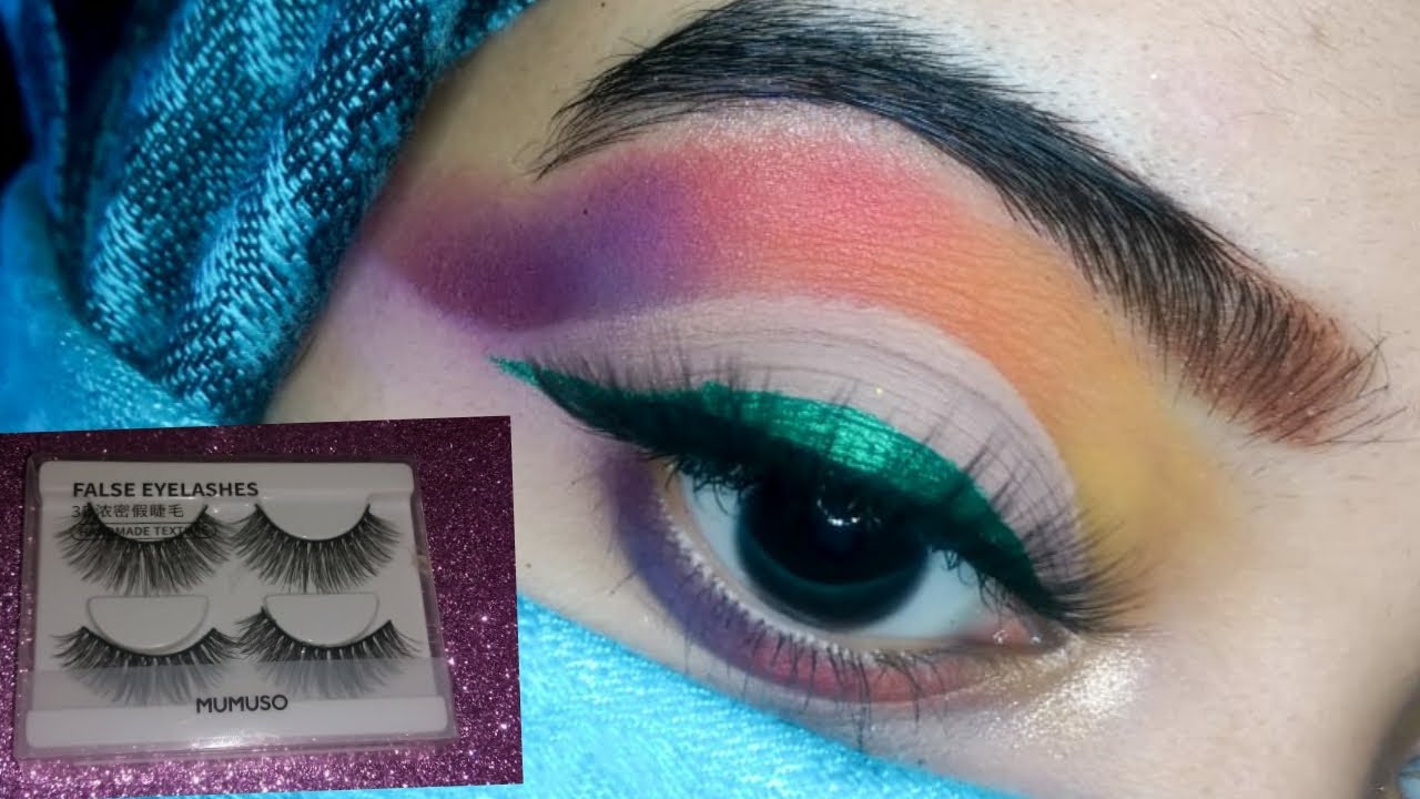 Mumuso false lashes review & demo || Affordable lashes