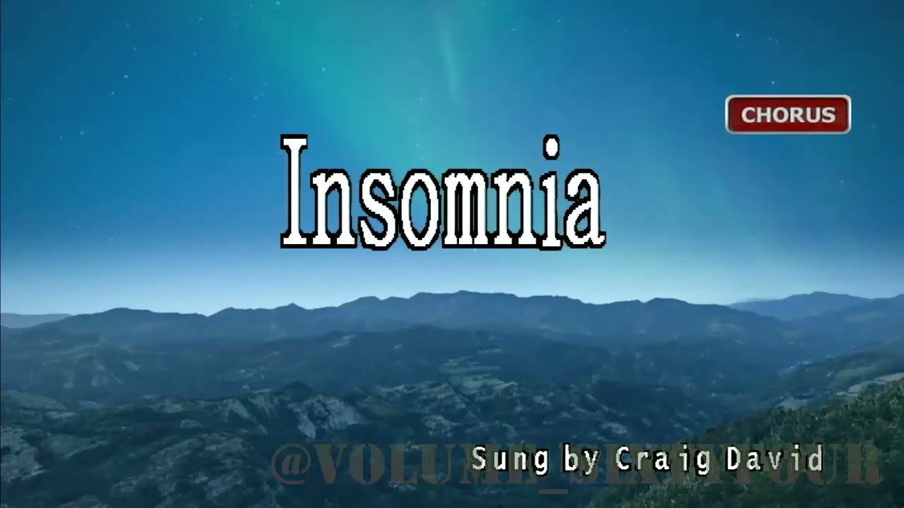 Craig David - Insomnia || Karaoke/Lyrics/Instrumental