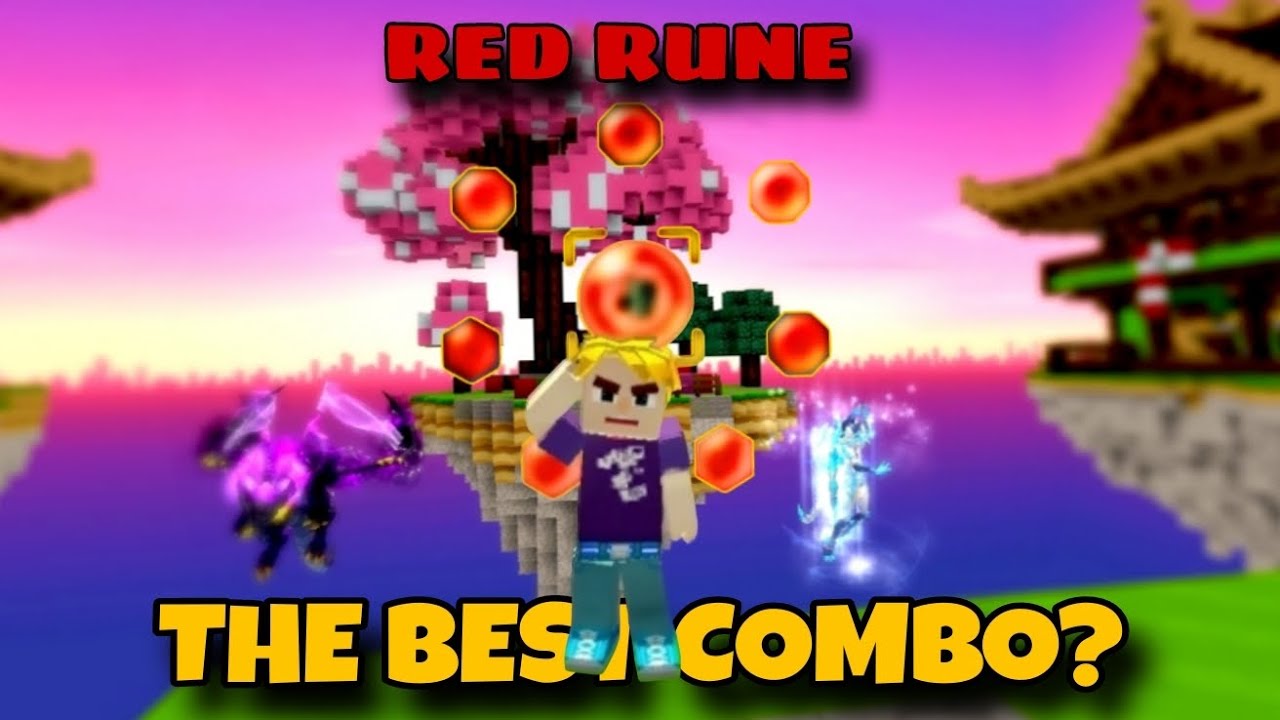 The Best Red Rune Combo For Bedwars Pros || Blockman-Go
