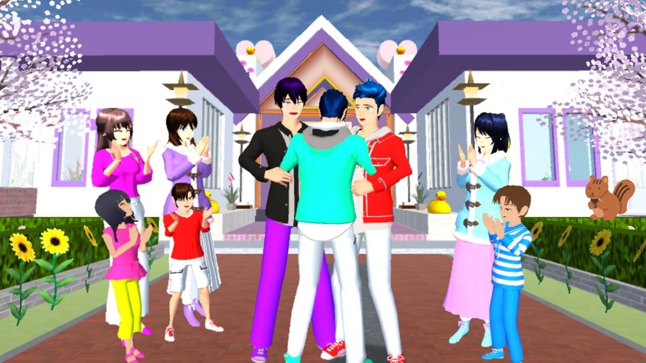 SUMPAH TIGA SAHABAT SAMPAI MATI || VLOG KING HAPPY FAMILY || SAKURA SCHOOL SIMULATOR