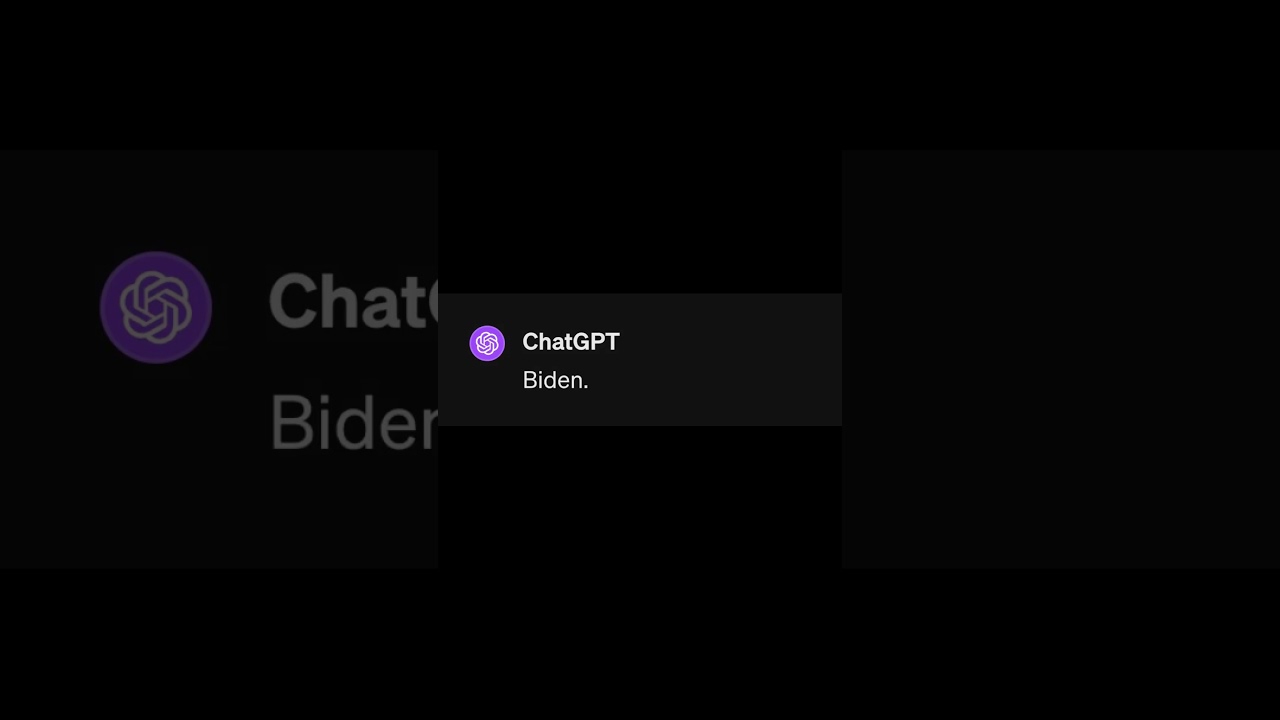 I ask ChatGPT, Trump or Biden...